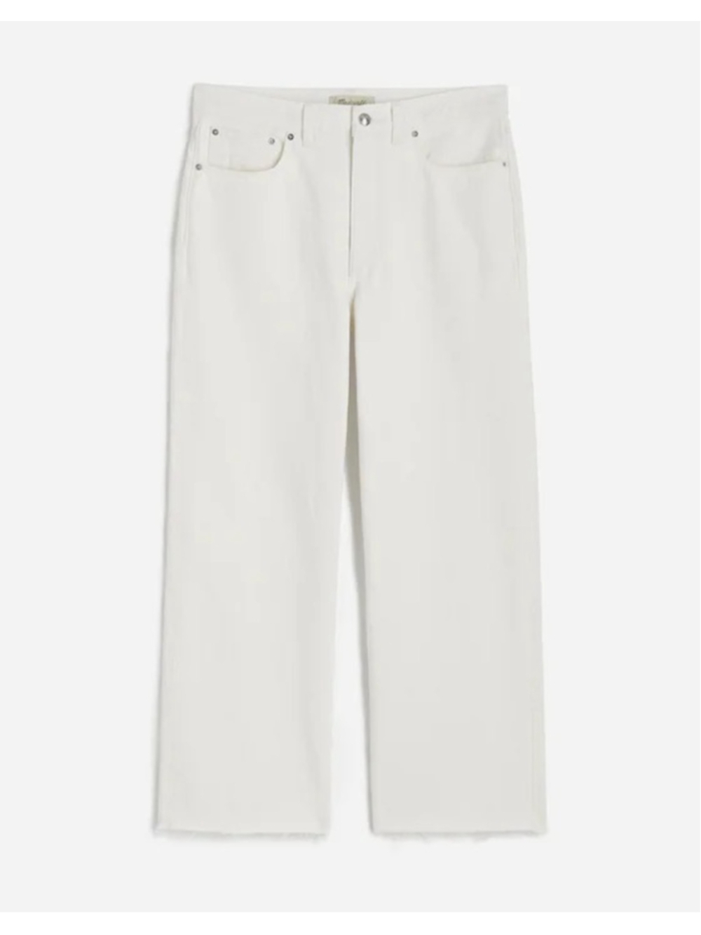 NWT Madewell Low-Slung Baggy Crop size 33 in white NU173